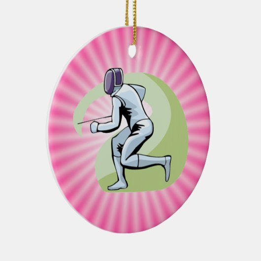 Roze afrasteringen keramisch ornament (Rechts)