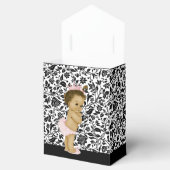 Roze Afrikaans Amerikaans Baby Meisje Douche Bedankdoosjes (Geopend)