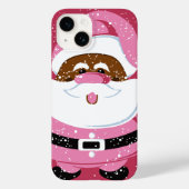 Roze Afrikaans-Amerikaanse Kerstman Kerstmis Case-Mate iPhone Case (Achterkant)