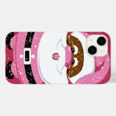 Roze Afrikaans-Amerikaanse Kerstman Kerstmis Case-Mate iPhone Case (Achterkant (horizontaal))