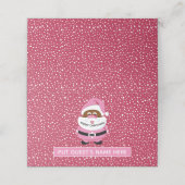 Roze Afrikaans-Amerikaanse Kerstman Kerstmis escor Plaatskaartje (Buitenkant ongevouwen)
