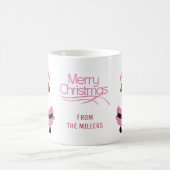 Roze Afrikaans-Amerikaanse Sinterklaas Vrolijk Ker Koffiemok (Center)