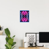 Roze Afrikaans Daisy Flowers Abstract getint Poster (Thuiskantoor)