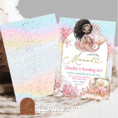 Roze Afrikaans Zee Zeemeermin Verjaardag Meisje Ui Kaart