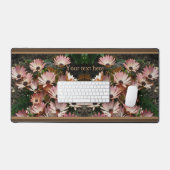 Roze Afrikaanse Daisy Flowers, gepersonaliseerd Bureaumat (Keyboard & Muis)