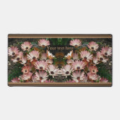 Roze Afrikaanse Daisy Flowers, gepersonaliseerd Bureaumat (Voorkant)
