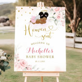 Roze Afro Angel Baby Heaven Verzonden Welkomstbord Poster