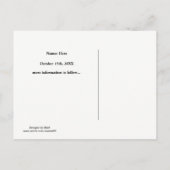 Roze afspeelkoppen Opslaan datum Aankondigingskaart (Achterkant)