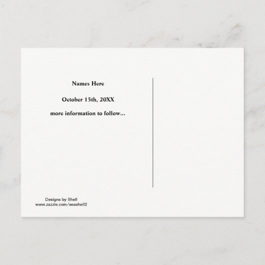 Roze afspeelkoppen Opslaan datum Aankondigingskaart (Achterkant)