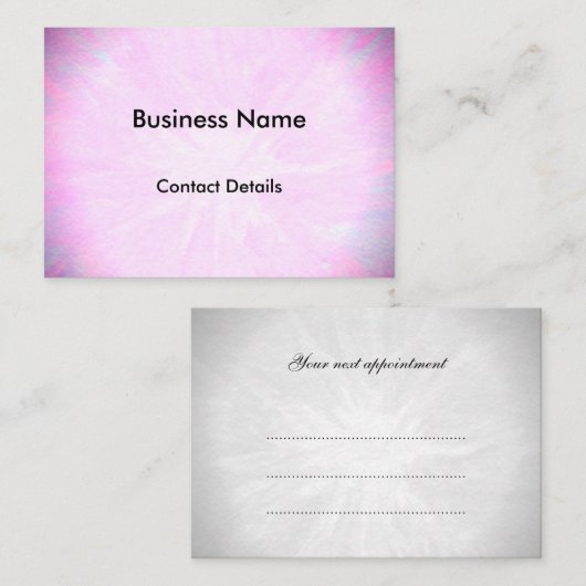  roze afspraak afsprakenkaartje (Voorkant / Achterkant)