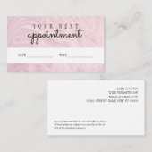 Roze afspraak herinneringskaart Uw volgende bezoek Visitekaartje (Voorkant / Achterkant)