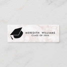 Roze Afstudeerder Pet Afstuderen Invoegen Mini Visitekaartje