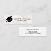 Roze Afstudeerder Pet Afstuderen Invoegen Mini Visitekaartje (Voorkant / Achterkant)