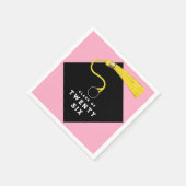 Roze Afstudeerfeest 2026 Servet (Hoek)