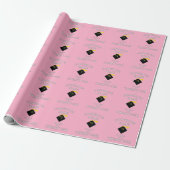 Roze Afstudeergeschenk 2026 Cadeaupapier (Uitgerold)