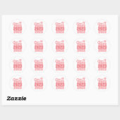 Roze Afstudeerklas Ronde Sticker (Vel)