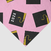 Roze afstudeerzakdoek papier (Detail)