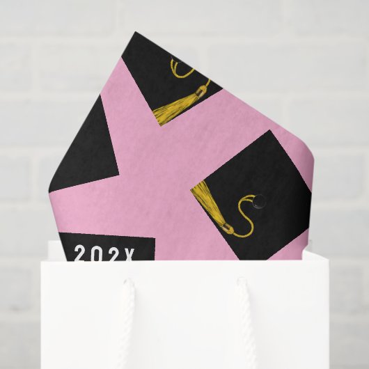 Roze afstudeerzakdoek papier (Cadeauzakje)