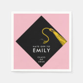Roze Afstuderen 2025 Servet (Voorkant)
