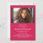 Roze Afstuderen 2 Foto Graduation Party (Achterkant)