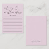 Roze Afstuderen Advice Kaart Graduation Party Game Notitiekaartje (Voorkant / Achterkant)