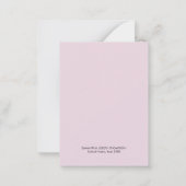 Roze Afstuderen Advice Kaart Graduation Party Game Notitiekaartje (Achterkant)