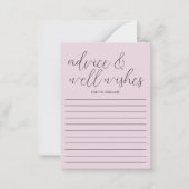Roze Afstuderen Advice Kaart Graduation Party Game Notitiekaartje (Voorkant)
