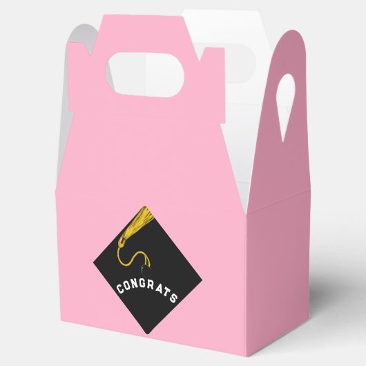 Roze Afstuderen Bedankdoosjes (Geopend)