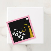 Roze Afstuderen Bedankjes Labels (In situ)