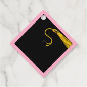 Roze Afstuderen Bedankjes Labels (Achterkant)