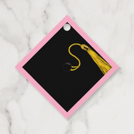 Roze Afstuderen Bedankjes Labels (Achterkant)