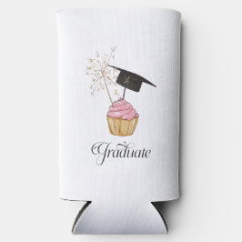 Roze Afstuderen Cupcake Afstuderen Seltzer Blikjeskoeler