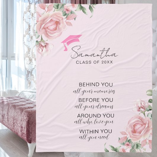 Roze Afstuderen deken