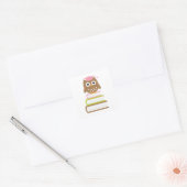 Roze Afstuderen Envelope Seals Vierkante Sticker (Envelop)