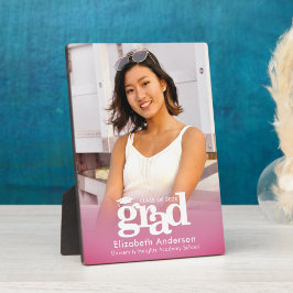 Roze Afstuderen Foto vet Typografie Minimalist Fotoplaat