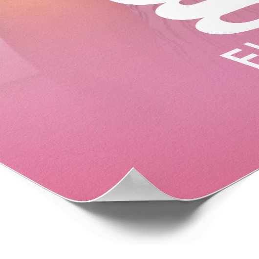 Roze Afstuderen Foto vet Typografie Minimalist Poster (Hoek)