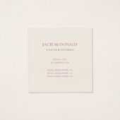 Roze Afstuderen Fotoprofiel invoegen Vierkante Visitekaartjes (Achterkant)