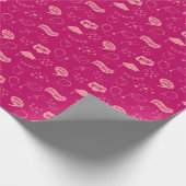 Roze Afstuderen Hand getekend krabbelpatroon Cadeaupapier (Hoek)