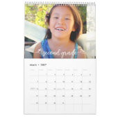 Roze Afstuderen K–12 Script Photo Collage 15 maand Kalender (Mar 2027)