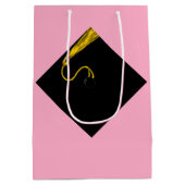 Roze Afstuderen Medium Cadeauzakje (Achterkant)