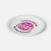  roze Afstuderen naam Papieren Bordje (Gekanteld)