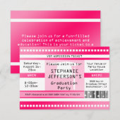 Roze Afstuderen- of partijtoelatingstabel Kaart (Voorkant / Achterkant)