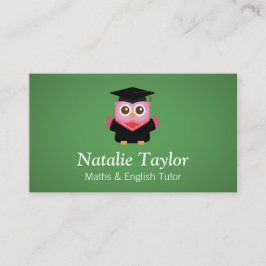 Roze Afstuderen Owl, persoonlijke aannemer of lera Visitekaartje