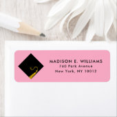 Roze Afstuderen Return Address Labels (Insitu)