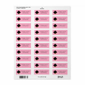 Roze Afstuderen Return Address Labels (Full Sheet)