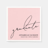 Roze Afstuderen Servet (Voorkant)