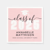Roze Afstuderen Servet (Voorkant)