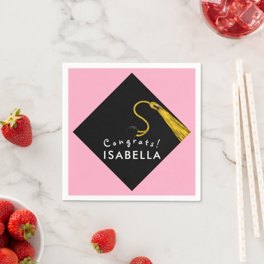 Roze Afstuderen Servet (Insitu)