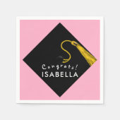 Roze Afstuderen Servet (Voorkant)