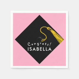 Roze Afstuderen Servet